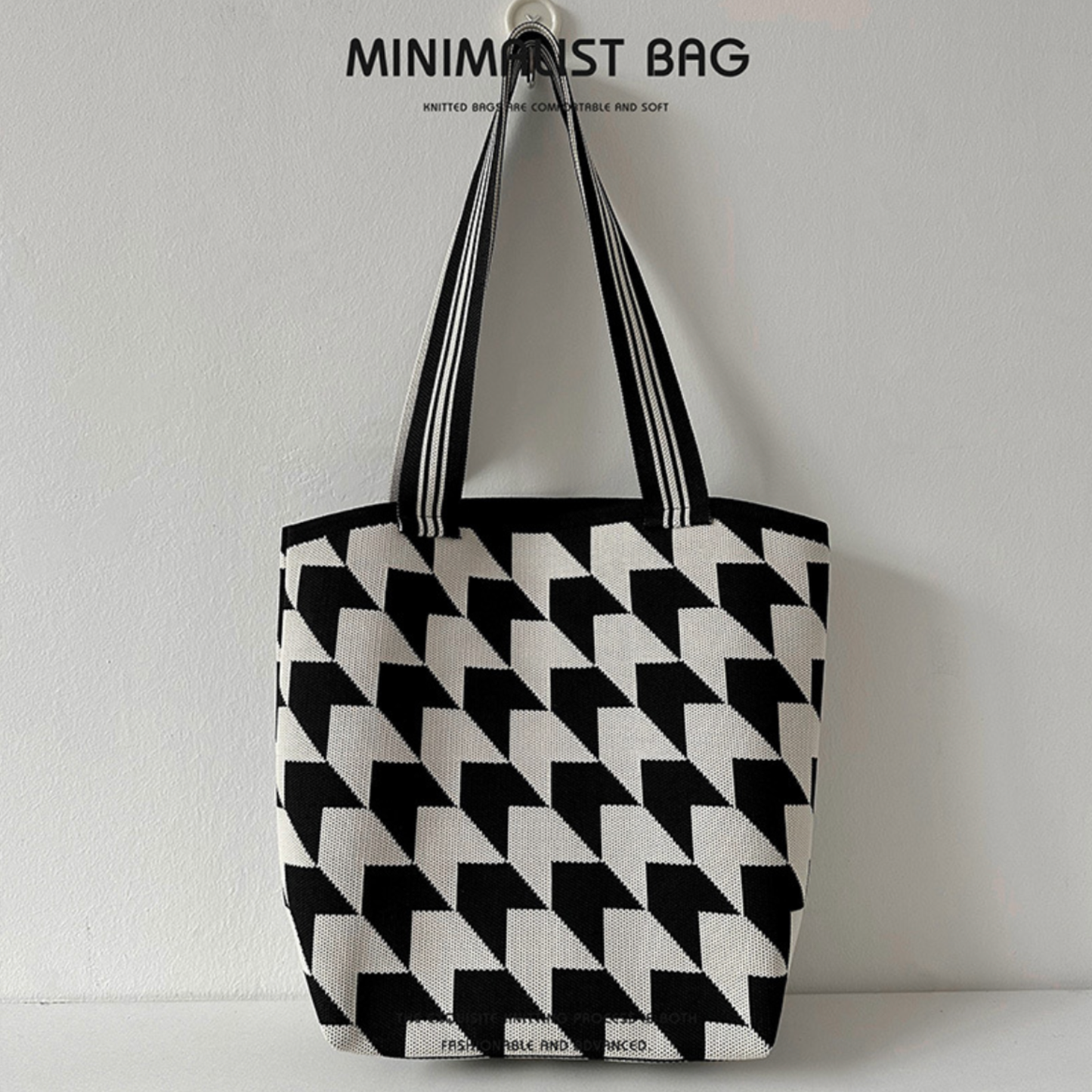 Stylish Knitted Tote Bag- Lightweight  Foldable Shopping Bag