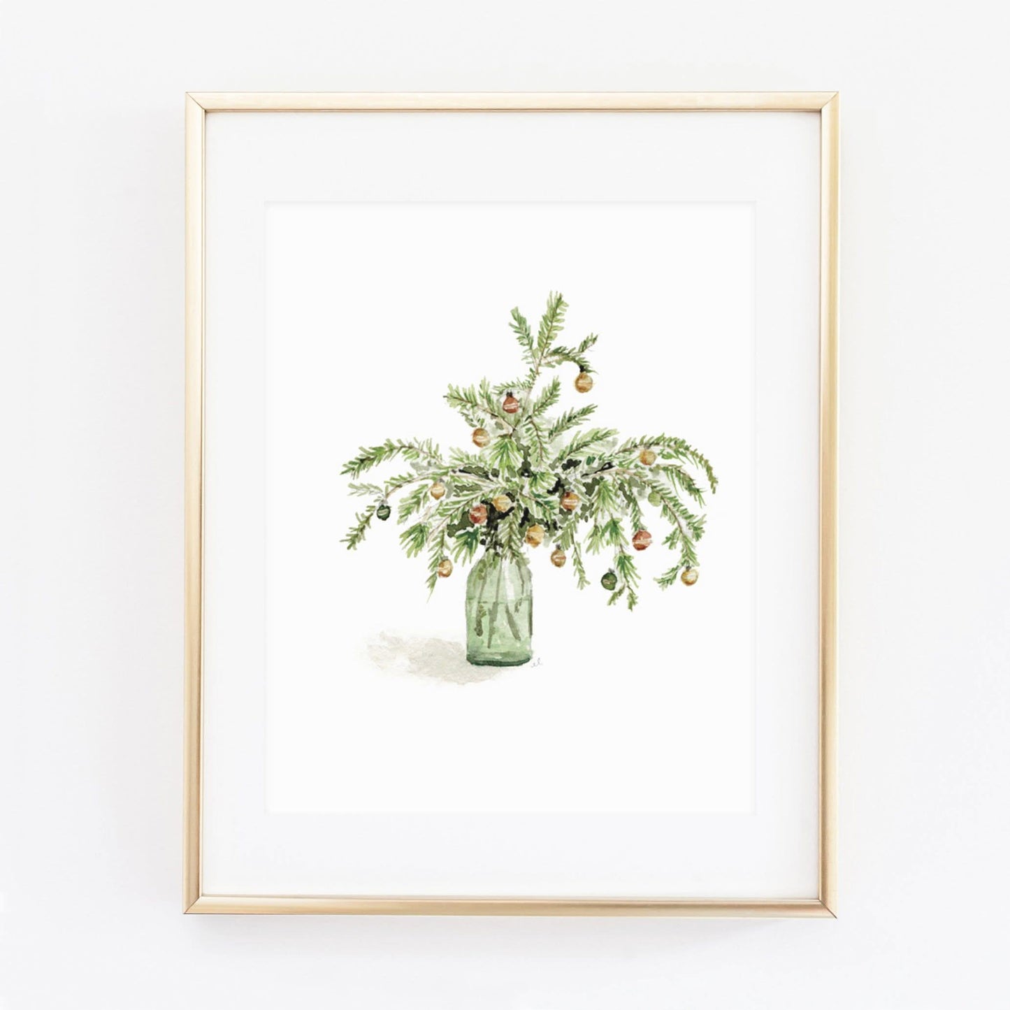 Christmas boughs art print