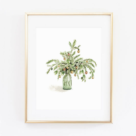 Christmas boughs art print