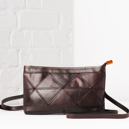Origami Clutch / Crossbody Bag - Espresso