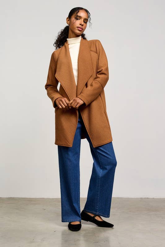 Open Front Quilted Jacket