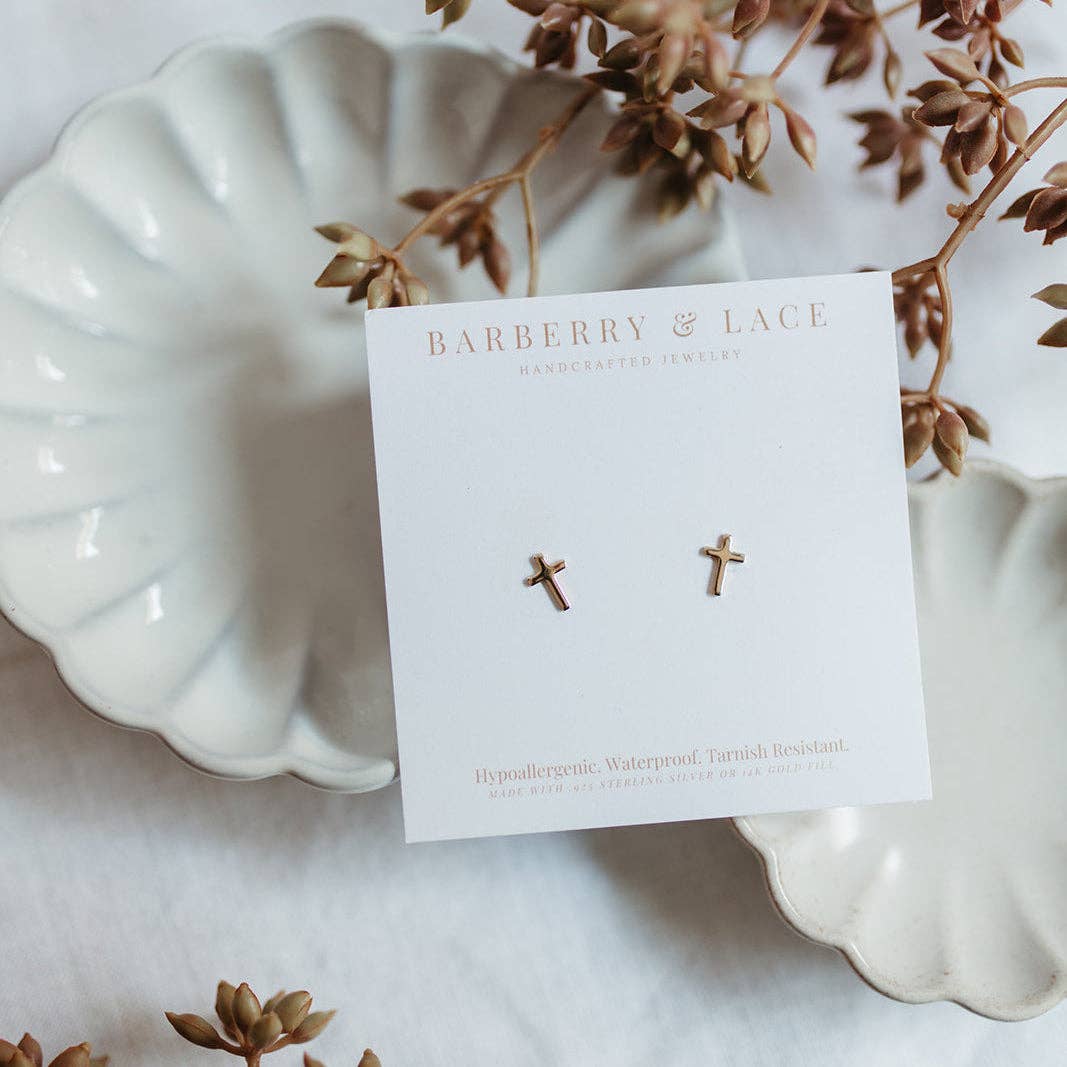 Cross Stud Earrings