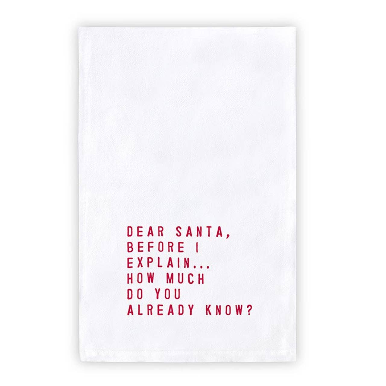 Face to Face Thirsty Boy Towel - Dear Santa
