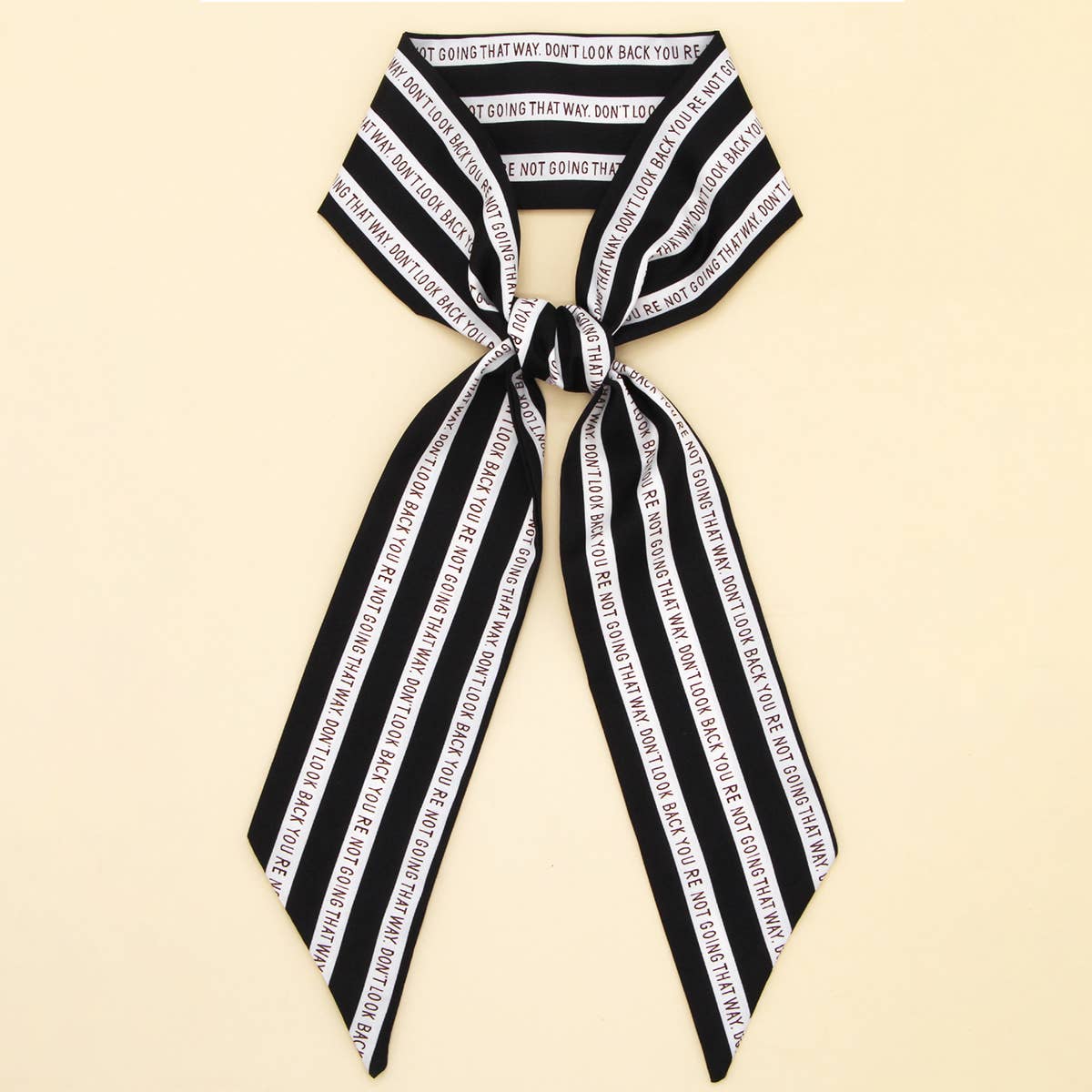 Letter Floral Twilly Scarf – Hair Ribbon & Bag Tie_CWASC0095