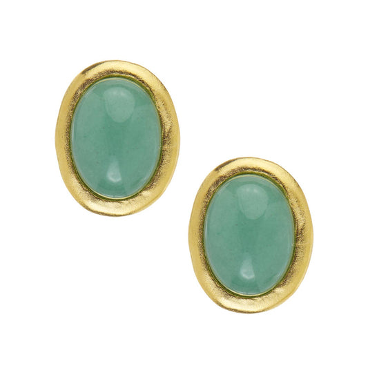 Jade Cabochon Studs