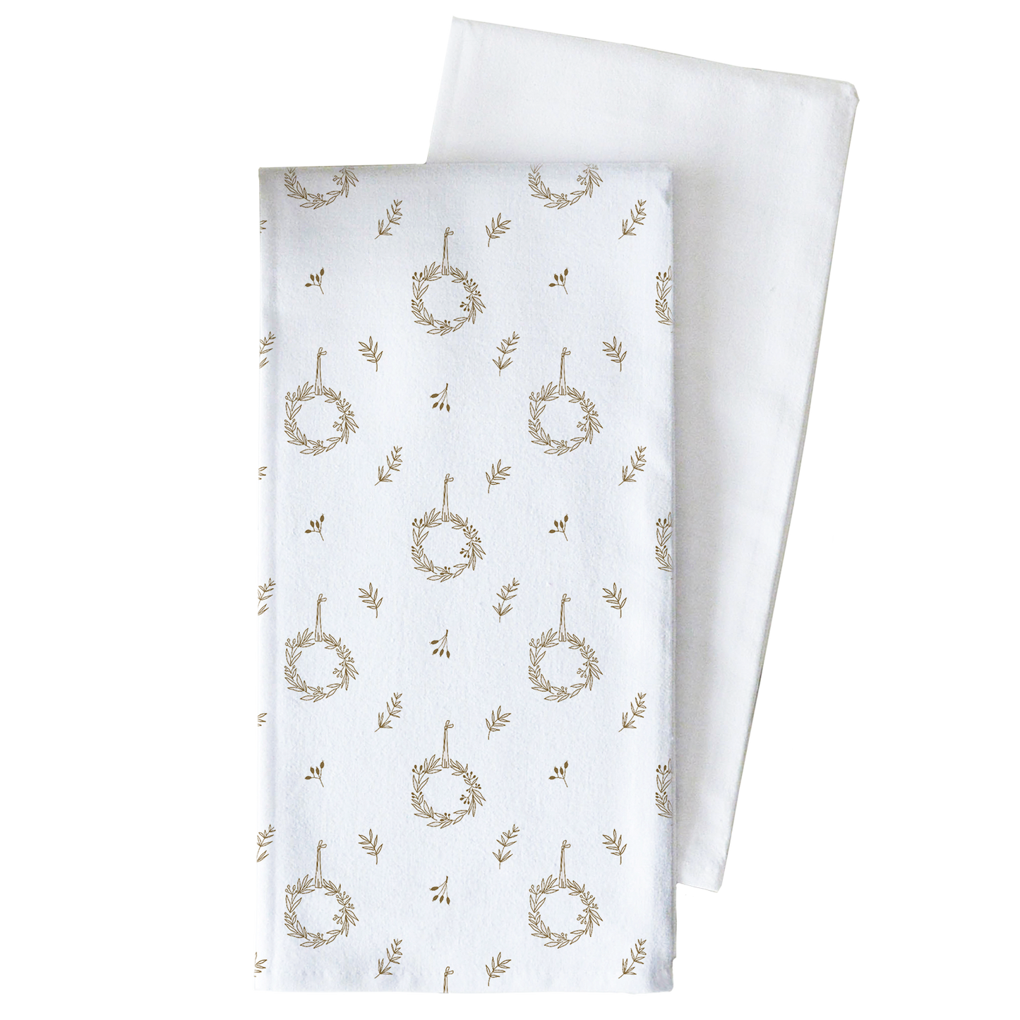 Wreath Pattern Tea Towel
