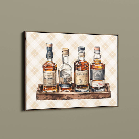 Whiskey Bottles art print | Horse + Whiskey Collection