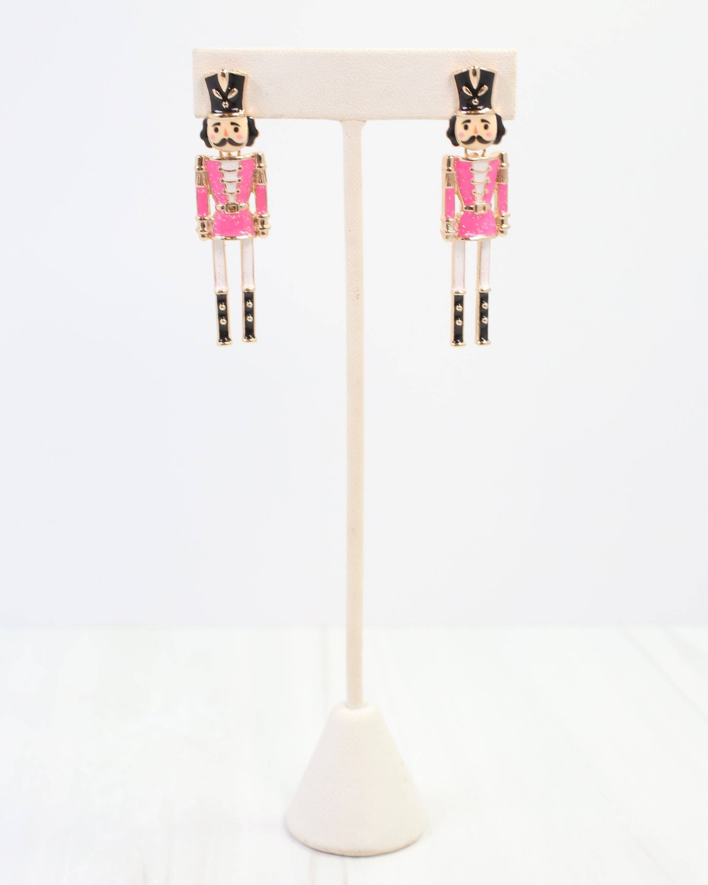 Naughty or Nice Nutcracker Earring Hot Pink