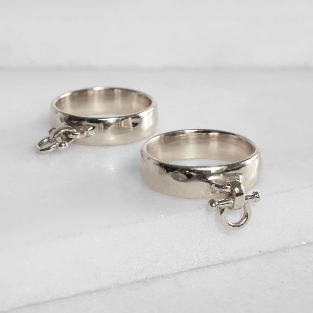 Ariston Equestrian Horse Bit Bracelet in Silver