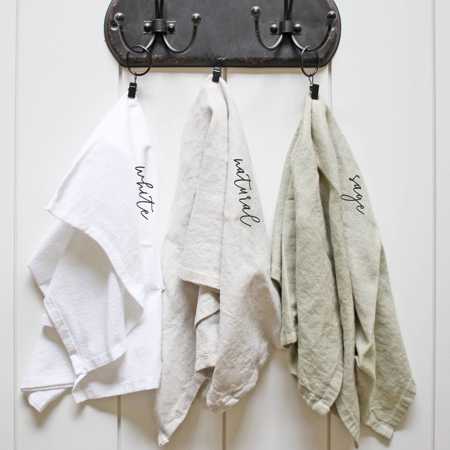Custom Location Floral Pumpkin Tea Towel