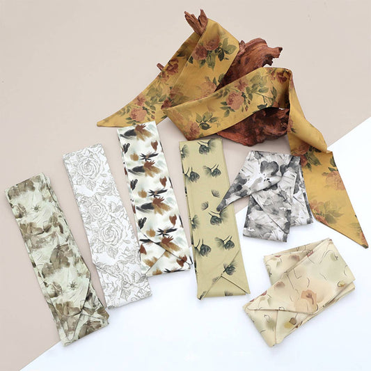 Vintage Bowknot Twilly Scarf for Hair or Bag_CWASC0430