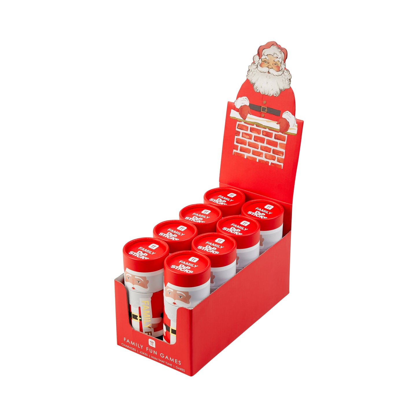 Santa Dipsticks Christmas Game | POS Unit | 12 Pack |