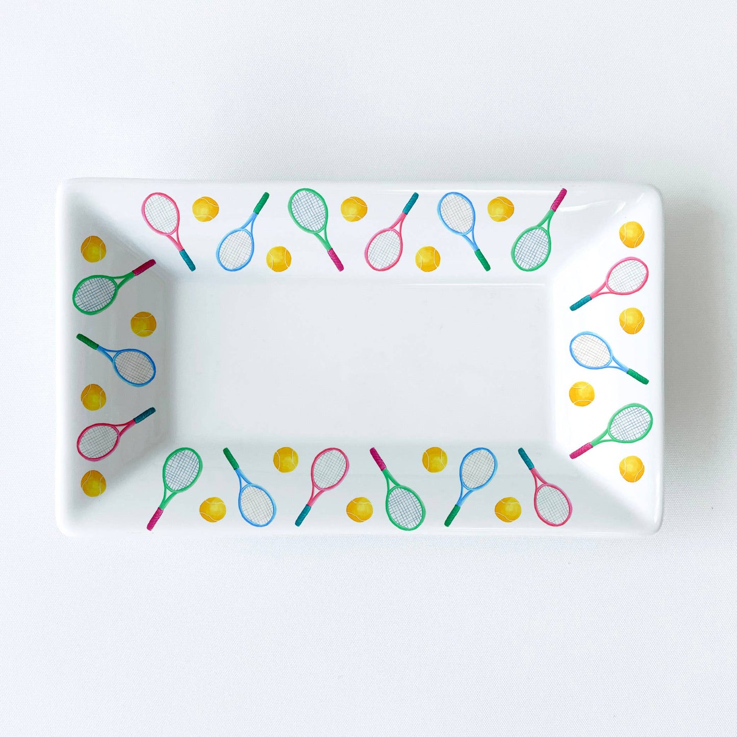 Tennis Pattern 6.25" Long Mini Dish