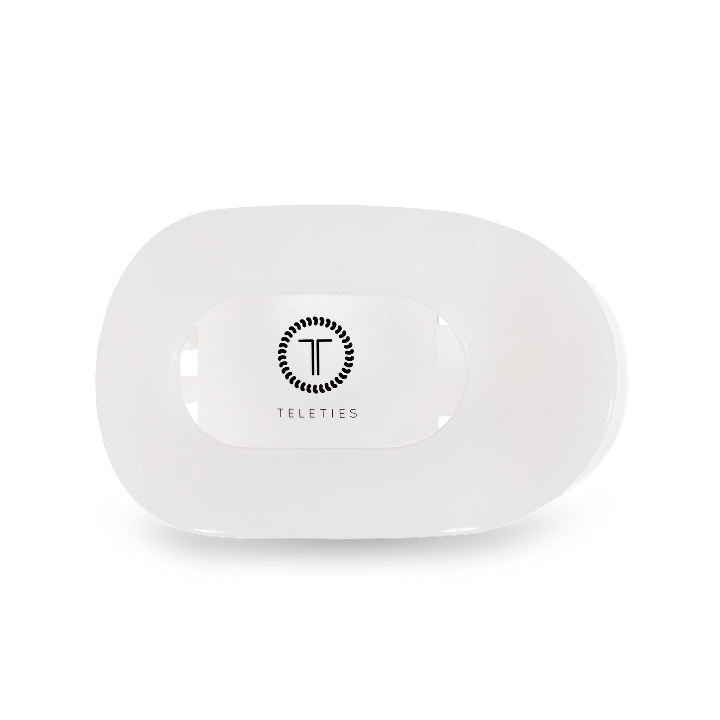 Round Flat Hair Clip | Medium | Coconut White