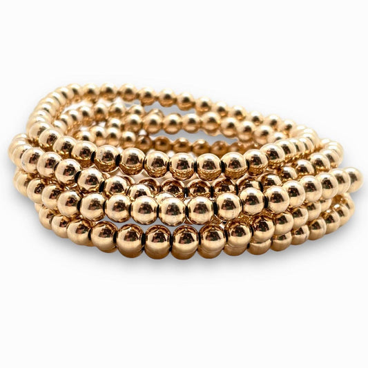 Gold Filled Stretch Bracelet 4mm or 5mm