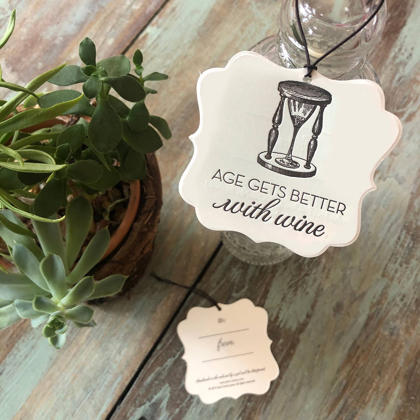 Aged Wine Tag - Set of 4