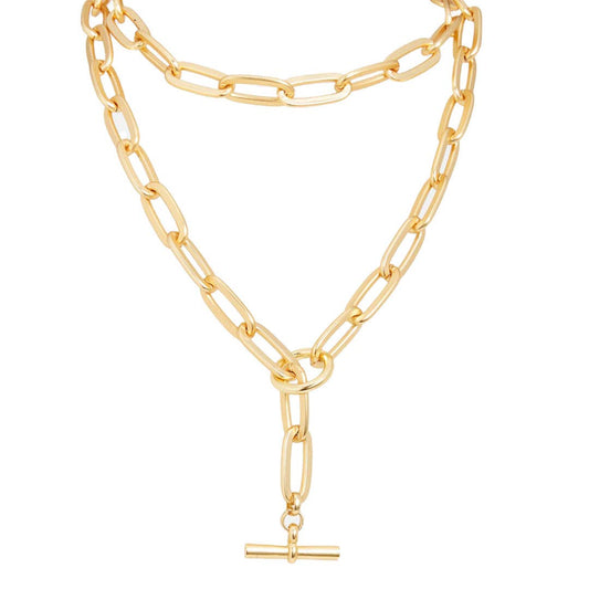 Bold Thick Link Long Chain Necklace