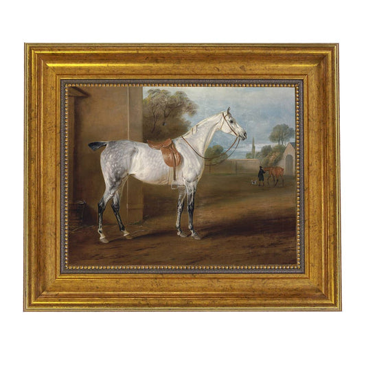 Leed's Grey Hunter Framed Oil Painting Print on Canvas