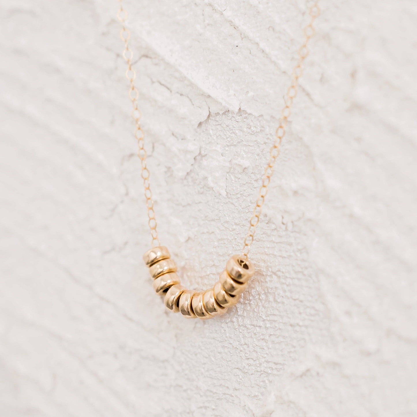 Roundel Bead Necklace - Minimalist, Layering, Hypoallergenic