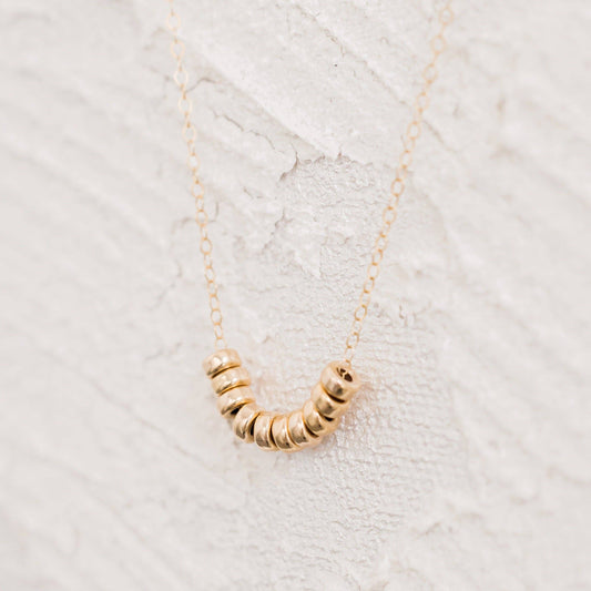 Roundel Bead Necklace - Minimalist, Layering, Hypoallergenic