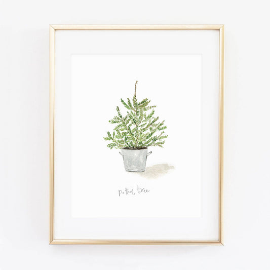 potted tree art print