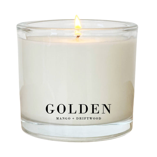 Golden | Mango + Driftwood Coconut Wax Candle