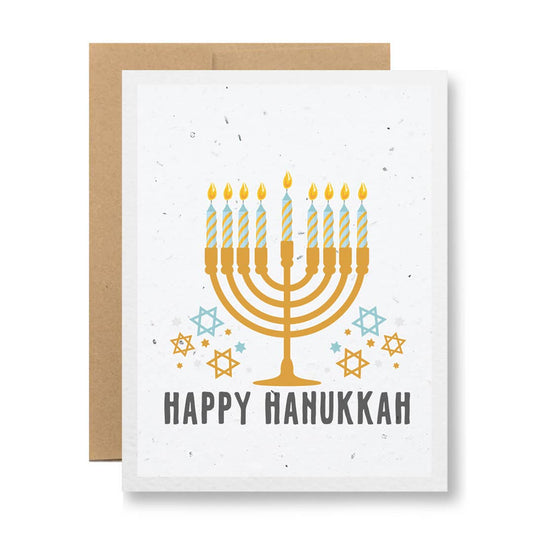 Plantable Greeting Card - Happy Hanukkah