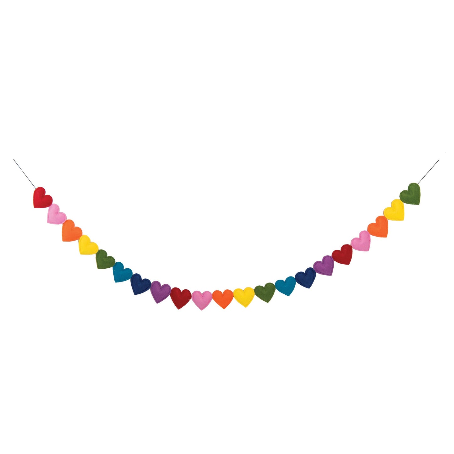 Valentine's Day Rainbow Hearts Garland